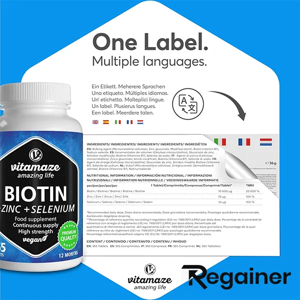 Biotin 10.000 µg Tablete sa Selenom i Cinkom - Nemački kvalitet - Vitamaze® - Slika 7