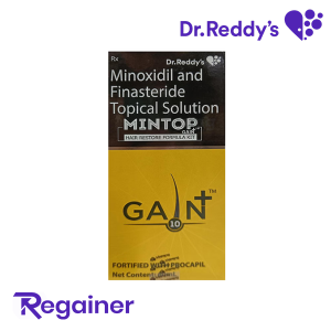 Mintop Gain+ 10 topikalni rastvor sa Minoksidilom 10% i Finasteridom 0.1% od Dr. Reddy's - napredno rešenje protiv opadanja kose i ćelavosti