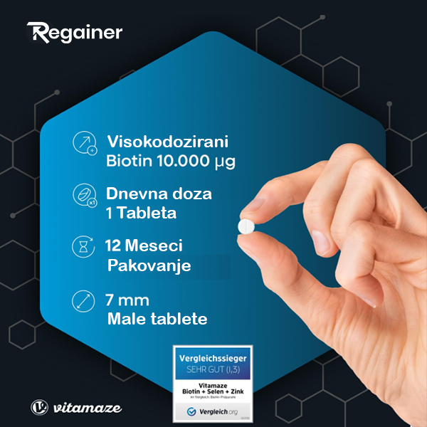 Biotin 10.000 µg Tablete sa Selenom i Cinkom - Nemački kvalitet - Vitamaze® - Slika 3